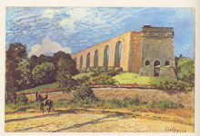 Репродукция картины "the aqueduct at marly" художника "сислей альфред"