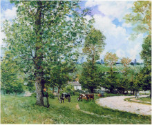 Копия картины "cow pasture near louveciennes" художника "сислей альфред"