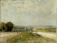 Репродукция картины "the&#160;road&#160;to&#160;louveciennes&#160;montbuisson" художника "сислей альфред"