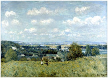 Репродукция картины "valley of the seine at saint cloud" художника "сислей альфред"