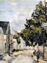 Картина "street from barbizon during summer time" художника "андрееску ион"