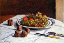 Копия картины "grapes and walnuts" художника "сислей альфред"