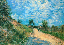 Репродукция картины "hill path" художника "сислей альфред"