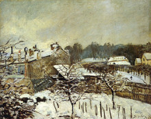 Картина "snow effect at louveciennes" художника "сислей альфред"