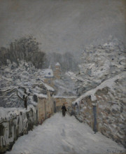 Репродукция картины "snow at louveciennes" художника "сислей альфред"