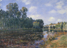 Картина "bend in the river loing in summer" художника "сислей альфред"