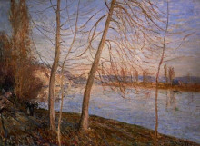 Копия картины "winter morning veneux" художника "сислей альфред"