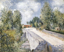 Копия картины "bridge over the orvanne near moret" художника "сислей альфред"