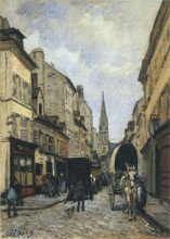 Репродукция картины "main street in argenteuil" художника "сислей альфред"