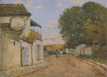 Копия картины "princesse street in louveciennes" художника "сислей альфред"