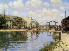 Репродукция картины "the canal saint martin" художника "сислей альфред"