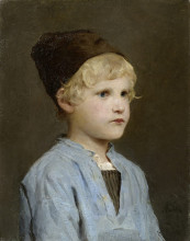 Репродукция картины "portrait of a boy with cap" художника "анкер альберт"