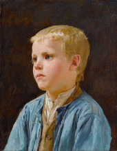 Репродукция картины "portrait of a boy" художника "анкер альберт"