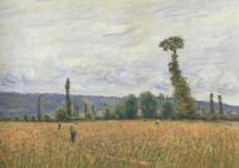 Репродукция картины "the hills of la bouille" художника "сислей альфред"