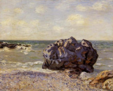 Копия картины "langland bay, storr s rock, morning" художника "сислей альфред"