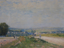 Копия картины "the road to louveciennes montbuisson" художника "сислей альфред"