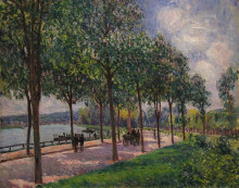 Картина "alley of chestnut trees" художника "сислей альфред"