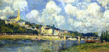 Копия картины "the river at saint cloud" художника "сислей альфред"