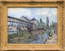 Копия картины "watermill near moret by alfred sisley" художника "сислей альфред"
