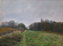 Копия картины "landscape at louveciennes" художника "сислей альфред"