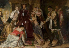 Копия картины "mary, queen of scots, receiving the warrant for her execution" художника "скотт дэвид"