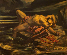 Картина "philoctetes left on the isle of lemnos by the greeks on their passage towards troy" художника "скотт дэвид"