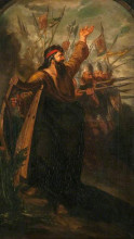 Копия картины "scottish war. the spear (triptych, left panel)" художника "скотт дэвид"