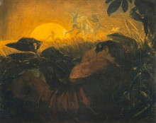 Копия картины "the belated peasant (from milton&#39;s &#39;paradise lost&#39;)" художника "скотт дэвид"