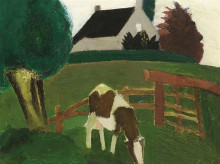 Копия картины "grazing cow" художника "смет густав де"