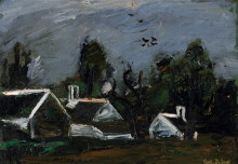 Копия картины "landscape with farmhouses" художника "смет густав де"