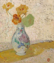 Репродукция картины "three flowers in a vase" художника "смет густав де"