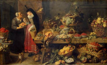 Копия картины "a fruit stall" художника "снейдерс франс"