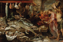 Репродукция картины "fish market" художника "снейдерс франс"