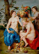 Копия картины "ceres with two nymphs" художника "снейдерс франс"