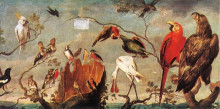 Репродукция картины "concert of birds" художника "снейдерс франс"