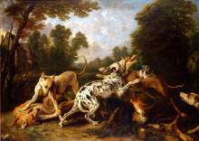 Репродукция картины "dogs fighting" художника "снейдерс франс"