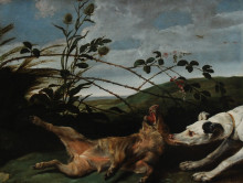 Копия картины "greyhound catching a young wild boar" художника "снейдерс франс"