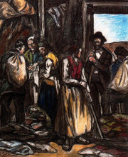Копия картины "the scavengers" художника "солана хосе гутьеррес"