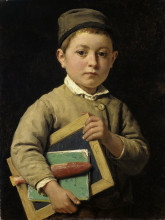 Репродукция картины "schoolboy" художника "анкер альберт"