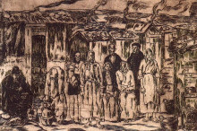 Репродукция картины "alh&#243;ndiga huts" художника "солана хосе гутьеррес"