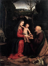 Копия картины "rest during the flight to egypt" художника "соларио андреа"