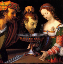 Картина "salome with the head of john the baptist" художника "соларио андреа"