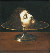 Копия картины "head of st. john the baptist" художника "соларио андреа"