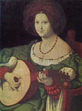 Картина "the lute player" художника "соларио андреа"