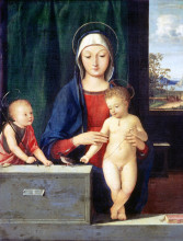 Картина "virgin and child" художника "соларио андреа"