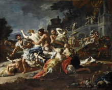 Копия картины "battle between lapiths and centaurs" художника "солимена франческо"