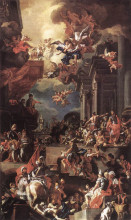 Картина "the massacre of the giustiniani at chios" художника "солимена франческо"