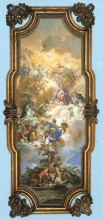 Картина "the trinity, the madonna and st. dominic" художника "солимена франческо"