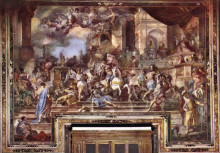 Картина "expulsion of heliodorus from the temple" художника "солимена франческо"