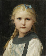 Репродукция картины "portrait of a girl" художника "анкер альберт"
